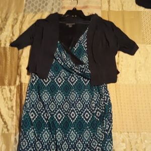 Front mock-wrap dress